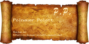 Polnauer Polett névjegykártya